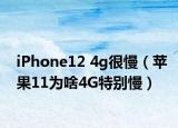 iPhone12 4g很慢（苹果11为啥4G特别慢）