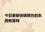 今日更新铁锅黑色的东西有害吗