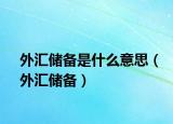 外汇储备是什么意思（外汇储备）