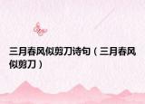 三月春风似剪刀诗句（三月春风似剪刀）