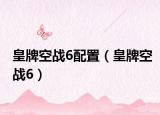 皇牌空战6配置（皇牌空战6）