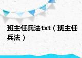班主任兵法txt（班主任兵法）