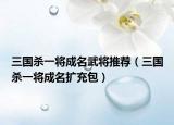 三国杀一将成名武将推荐（三国杀一将成名扩充包）