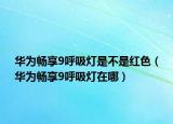 华为畅享9呼吸灯是不是红色（华为畅享9呼吸灯在哪）