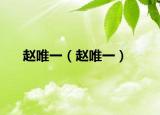 赵唯一（赵唯一）