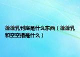 蓬蓬乳到底是什么东西（蓬蓬乳和空空指是什么）
