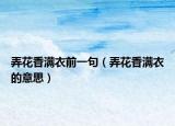 弄花香满衣前一句（弄花香满衣的意思）