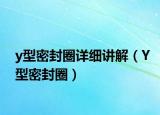 y型密封圈详细讲解（Y型密封圈）