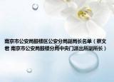 南京市公安局鼓楼区公安分局副局长名单（蔡文君 南京市公安局鼓楼分局中央门派出所副所长）
