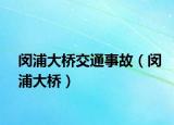 闵浦大桥交通事故（闵浦大桥）