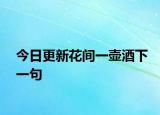 今日更新花间一壶酒下一句