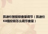 凯迪仕智能锁音量调节（凯迪仕K8指纹锁怎么调节音量）