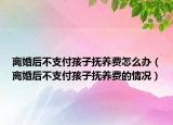 离婚后不支付孩子抚养费怎么办（离婚后不支付孩子抚养费的情况）