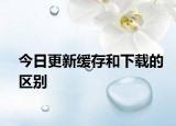 今日更新缓存和下载的区别