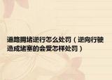 道路拥堵逆行怎么处罚（逆向行驶造成堵塞的会受怎样处罚）