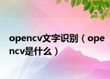opencv文字识别（opencv是什么）