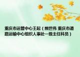重庆市运管中心王起（熊世伟 重庆市道路运输中心组织人事处一级主任科员）