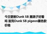 今日更新Dunk SB 黑鸽子好看吗 耐克Dunk SB pigeon黑色款价格