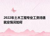 2022年土木工程专业工资待遇 就业情况如何