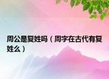 周公是复姓吗（周字在古代有复姓么）