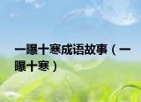 一曝十寒成语故事（一曝十寒）