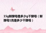15g鲜酵母是多少g干酵母（鲜酵母1克是多少干酵母）