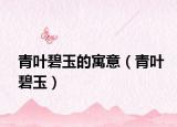 青叶碧玉的寓意（青叶碧玉）
