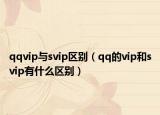 qqvip与svip区别（qq的vip和svip有什么区别）