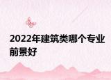 2022年建筑类哪个专业前景好