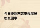 今日更新东芝电视黑屏怎么回事