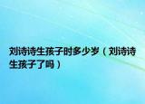 刘诗诗生孩子时多少岁（刘诗诗生孩子了吗）