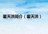 霍天洪简介（霍天洪）