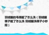 羽绒服的毛领脏了怎么洗（羽绒服领子脏了怎么洗 羽绒服洗领子小妙招）