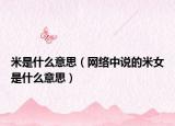 米是什么意思（网络中说的米女是什么意思）