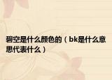 碧空是什么颜色的（bk是什么意思代表什么）