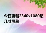 今日更新2340x1080是几寸屏幕