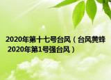 2020年第十七号台风（台风黄蜂 2020年第1号强台风）