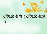 cf怎么卡血（cf怎么卡墙）