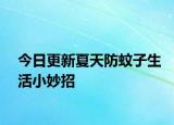 今日更新夏天防蚊子生活小妙招
