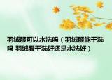 羽绒服可以水洗吗（羽绒服能干洗吗 羽绒服干洗好还是水洗好）