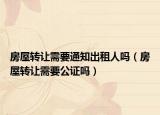 房屋转让需要通知出租人吗（房屋转让需要公证吗）