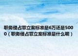 职务侵占罪立案标准是6万还是5000（职务侵占罪立案标准是什么呢）