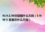 N,H,S,W分别指什么方向（S N W E 各表示什么方向）