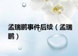 孟瑞鹏事件后续（孟瑞鹏）