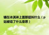 铺在冰淇淋上面那层叫什么（p站被墙了什么意思）