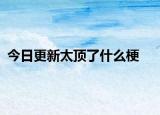 今日更新太顶了什么梗