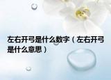 左右开弓是什么数字（左右开弓是什么意思）