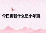 今日更新什么是小年更