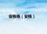 安栋栋（安栋）