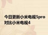 今日更新小米电视5pro对比小米电视4